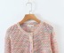 Tie-dye button knitted single-breasted long-sleeved cardigan NSXDX135746