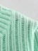 Suéter corto de punto de manga larga con cuello redondo y hueco suelto NSXDX135747