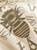 Fungus edge V-neck short long bee print slim crop T-shirt NSXDX135750