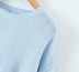 Suéter holgado de manga larga con cuello redondo y flores NSXDX135758