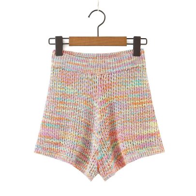 Tie-dye Knitted With Lining Shorts NSAM135765