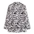 zebra pattern loose long sleeve suit jacket NSAM135769