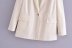 chaqueta de traje recta de manga larga con un solo botón en color liso NSAM135770
