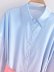 gradient color lapel loose belt long-sleeved shirt dress NSAM135776