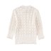 solid color raw edge layer jacquard mesh sweater NSAM135777