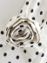 slanted shoulder polka dot rose decor crop wrap chest top NSAM135779