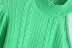 suéter de cuello alto de punto de manga asimétrica de color sólido NSAM135782