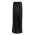 solid color high waist mid-length slit A-line skirt NSSQS135808