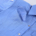 striped shoulder pad long-sleeved pocket stitching shirt NSSQS135812
