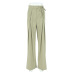 solid color loose straight bow high waist full-length pants NSSQS135815