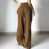 solid color woven drape full-length loose trousers NSGXF135843