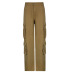 low waist multi-pocket straight denim overalls NSGXF135848