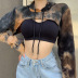 see-through mesh round neck outer wear bottoming shirt NSGXF135860
