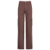 high waist loose wide leg pocket stitching jeans NSGXF135861