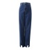 High-waisted slit straight-leg full-length jeans NSXDX135896