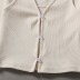Single-breasted V-neck halter off-the-shoulder slim long-sleeved cardigan NSXDX135898