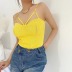 Knitted elastic solid color slim camisole NSXDX135899