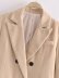 abrigo recto de manga larga con solapa de color liso NSAM135917
