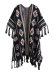 retro geometric bat sleeve fringed knitted cape shawl NSAM135923