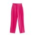 solid color front zipper straight-leg pants NSAM135925