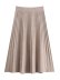 falda acampanada con cintura elástica y plisada en color liso NSAM135926