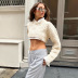 solid color pullover cropped knitted sweater NSTNV135950