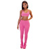 \solid color camisole high waist slim trousers set NSCBB135240