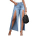 high waist high slit straight jeans NSWL135251