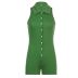 solid color tight-fitting solid color lapel sleeveless button jumpsuit NSKAJ135314