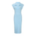 solid color lapel sleeveless tight sheath dress NSKAJ135318