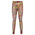 Pantalón fino ajustado de malla de contraste de color de impresión de graffiti NSKAJ135331