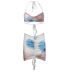 Tie-dye print halter suspenders crop top high waist pleated sheath skirt two-piece set NSKAJ135335