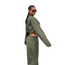 Solid Color Half Turtleneck Zipper Long Sleeve Top High Waist Straight Trousers Two Piece Set NSKAJ135355