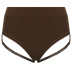 pantalones cortos retro de cintura alta con correas de color sólido NSKAJ135398