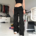 low waist retro tooling wide leg loose straight jeans multi colors NSGXF135990