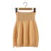 falda corta de cintura alta de punto con botones laterales en color liso NSAM136001