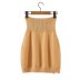 solid color side breasted knitted high waist short skirt NSAM136001