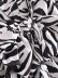 long sleeve lapel zebra print lace up shirt dress NSAM136006