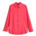 solid color long sleeve loose lapel shirt NSAM136012