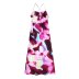 floral printing low cut backless slip dress NSAM136025