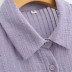 pockets stitching lapel long-sleeved striped shirt NSAM136030