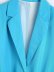 solid color double-breasted shoulder pads long belt suit jacket NSAM136033