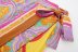 high waist stitching printed lace up sarong sheath skirt NSAM136035