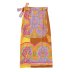high waist stitching printed lace up sarong sheath skirt NSAM136035