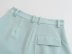 shorts de cintura alta plisados de color liso NSAM136036