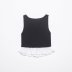 stitching knitted U-neck single-breasted vest NSAM136042