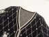 cartoon jacquard V-neck long sleeve knitted cardigan NSAM136043
