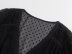 jersey de jacquard de gasa de manga larga con cuello en V de color liso NSAM136044