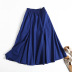 falda larga de cintura alta de color sólido falda larga de una línea NSAM136049