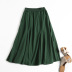 falda larga de cintura alta de color sólido falda larga de una línea NSAM136049